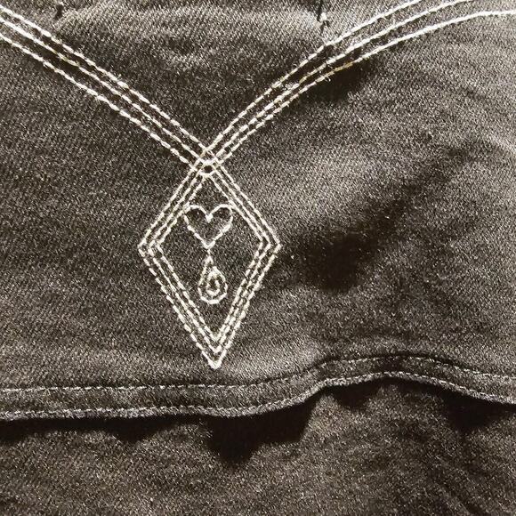 Cato S 26/28 Black Denim Jacket Embroidered Western Boho Y2K Revival Cowgirlcore - Picture 8 of 15